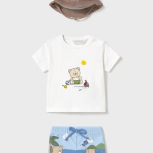 Conjunto Baño Con Gorro Oso Niño