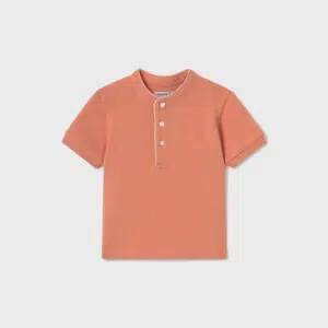 Polo Cuello Mao Melocotón