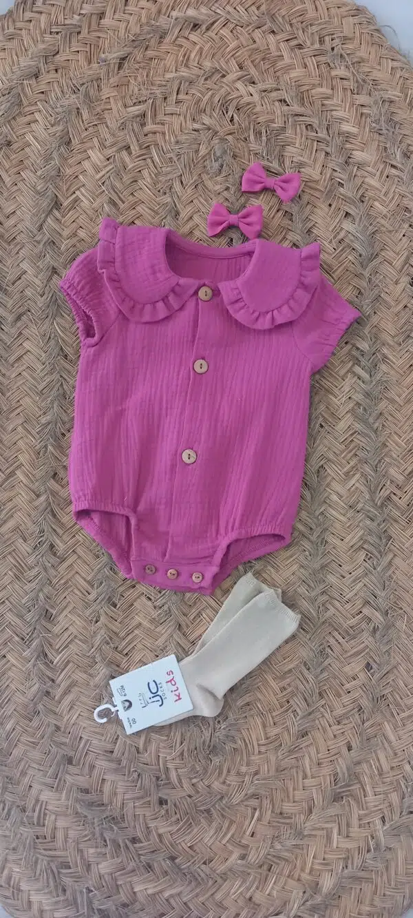 Pelele Cuello Botón Madera