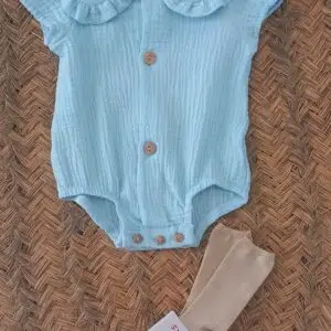 Pelele Cuello Botón Madera
