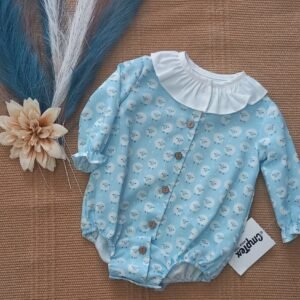 Pelele Ovejas Botón Madera