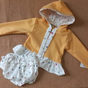 Conjunto Sudadera y Cubrepañal Volantes Star