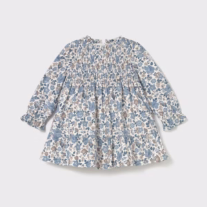 Vestido Terciopelo Flor Blue Bell