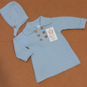 Abrigo Con Capota Botón Madera